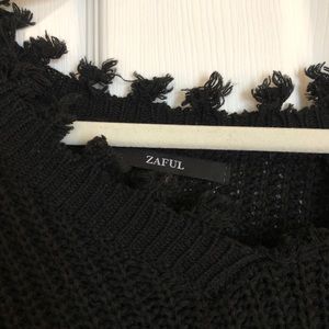 ZAFUL BLACK SWEATER